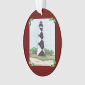 Cape Lookout Vuurtoren Kerst Ornament (voorkant)