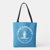 Cape Lookout (vuurtoren) Tote Bag (Achterkant)