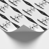 Cape Lookout, vuurtoren zwart-wit Cadeaupapier (Hoek)