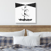 Cape Lookout, vuurtoren zwart-wit Canvas Afdruk (Insitu (Slaapkamer))