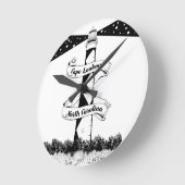 Cape Lookout, vuurtoren zwart-wit Ronde Klok (Hoek)