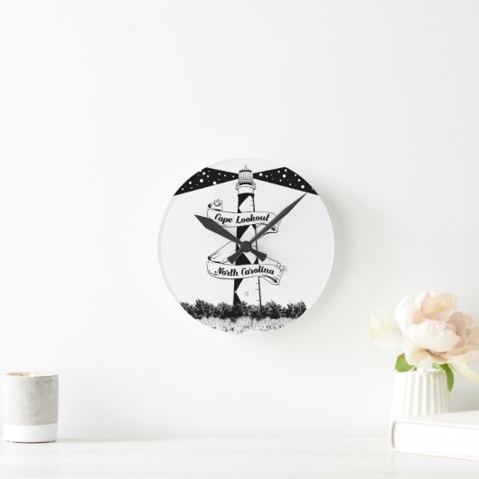 Cape Lookout, vuurtoren zwart-wit Ronde Klok (Huis)