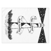 Cape Lookout, vuurtoren zwart-wit Tafelkleed (Voorkant (Horizontaal))