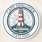Cape lopen HenState Park Delaware Badge Zandsteen Onderzetter (Voorkant)