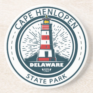 Cape lopen HenState Park Delaware Badge Zandsteen Onderzetter