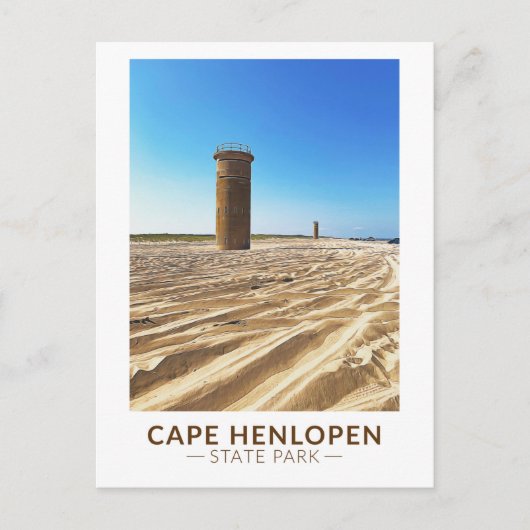 Cape lopen Henstate Park Delaware Waterverf Briefkaart (Voorkant)
