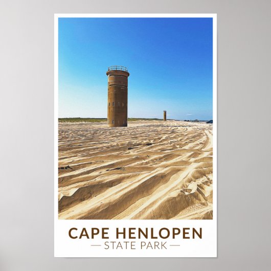 Cape lopen Henstate Park Delaware Waterverf Poster (Voorkant)