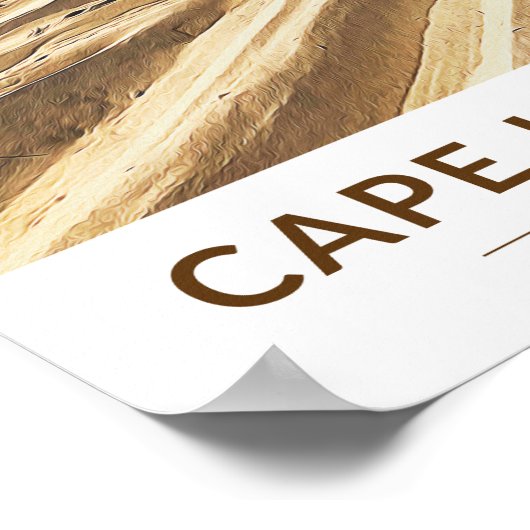 Cape lopen Henstate Park Delaware Waterverf Poster (Hoek)