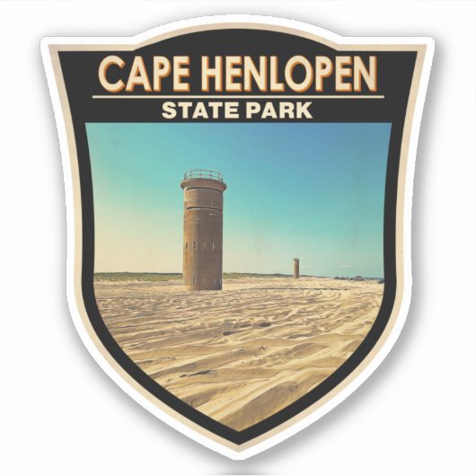 Cape lopen Henstate Park Delaware Waterverf Sticker (Voorkant)