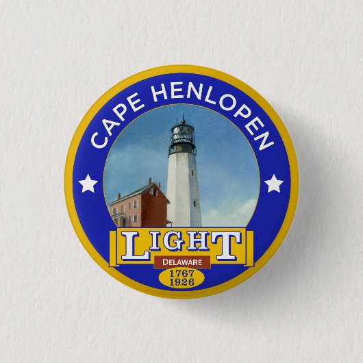 Cape lopen Henvuurtoren Ronde Button 3,2 Cm (Voorkant)