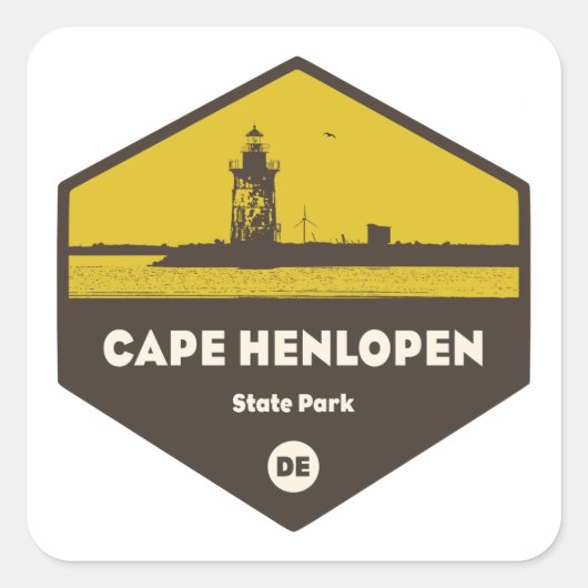 Cape lopen Stad Park Vierkante Sticker (Voorkant)
