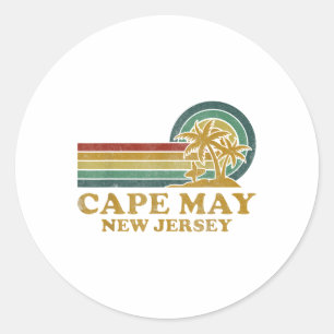 Cape May Beach New Jersey Familie Zomervakantie P Ronde Sticker