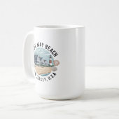 Cape May Beach Retro Vignet Koffiemok (Voorkant links)