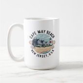 Cape May Beach Retro Vignet Koffiemok (Links)