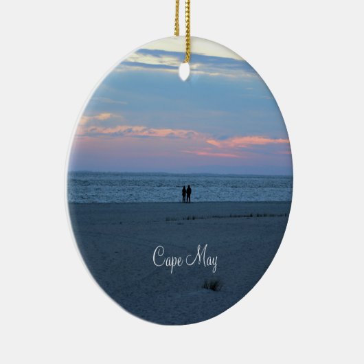 Cape May Beach Sunset Keramisch Ornament (Rechts)