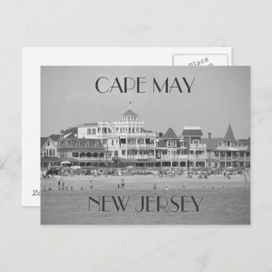 Cape May Black & White Briefkaart (Voorkant / Achterkant)