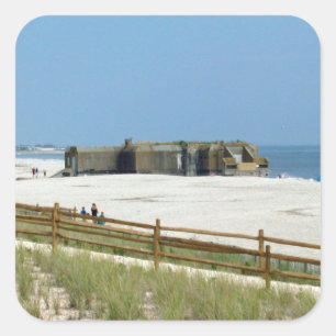 Cape May Bunker Vierkante Sticker