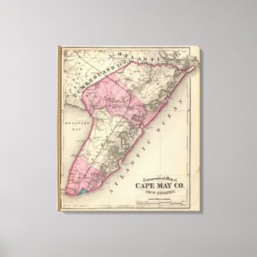 Cape May County, NJ Canvas Afdruk (Voorkant)