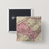 Cape May County, NJ Vierkante Button 5,1 Cm (Voorkant /achterkant)