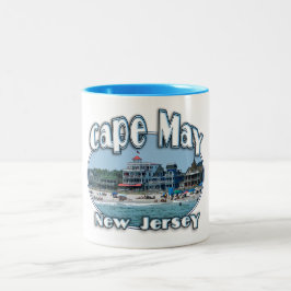 Cape May door EKLEKTIX Summer Beach Jersey Gear. Tweekleurige Koffiemok