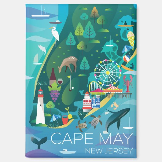 Cape May koelkastmagneet Magneet (Voorkant)