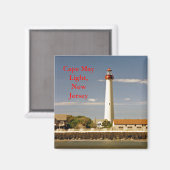 Cape May Light New Jersey Magnet (Voorkant / Achterkant)