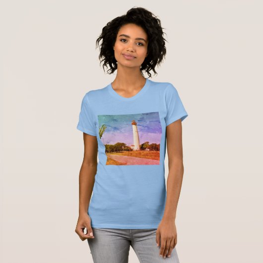 Cape May Lighthouse Canvas Print T-shirt (Voorkant volledig)