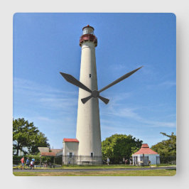 Cape May Lighthouse, New Jersey Wall Clock Vierkante Klok