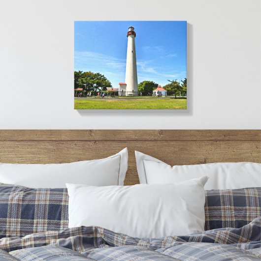 Cape May Lighthouse, New Jersey Wrapped Canvas (Insitu (Slaapkamer))