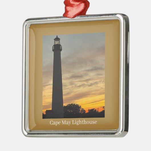 Cape May Lighthouse Sunset Ornament  (Links)