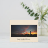 Cape May Lighthouse Sunset Postcard Feestdagenkaart (Staand voorkant)