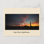 Cape May Lighthouse Sunset Postcard Feestdagenkaart (Voorkant)