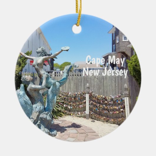 Cape May Love Locks Keramisch Ornament (Voorkant)