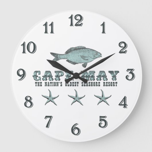 Cape May Nation's Oldest Seashore Resort Clock Grote Klok (Voorkant)