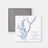 Cape May New Jersey bestemming bruiloft gunst Magneet (Voorkant / Achterkant)