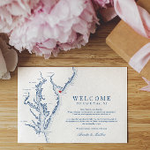 Cape May New Jersey bruiloft welkom route Bedankkaart