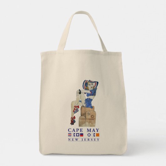 Cape May New Jersey Canvas tas (Achterkant)