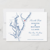 Cape May New Jersey Chesapeake Bay Elegant Map Save The Date (Voorkant)