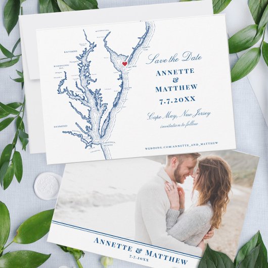 Cape May New Jersey Chesapeake Bay Elegant Map Save The Date