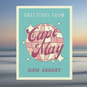 Cape May New Jersey disco Retro  Briefkaart