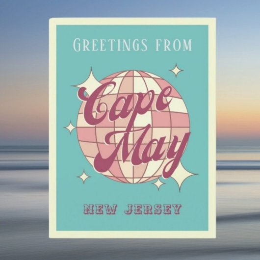 Cape May New Jersey disco Retro Briefkaart