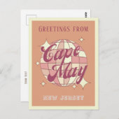 Cape May New Jersey disco Retro  Briefkaart (Voorkant / Achterkant)