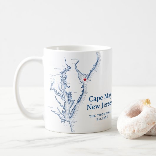 Cape May New Jersey Gift Koffiemok (Met donut)