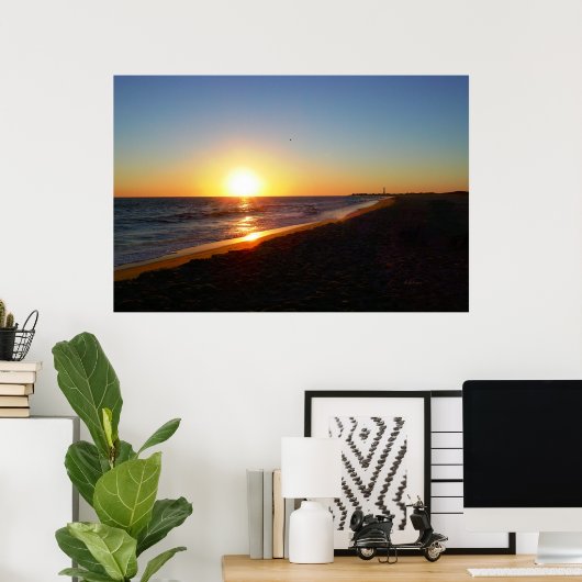 Cape May New Jersey Horizon Sunset Poster (Thuiskantoor)