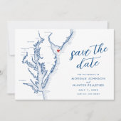 Cape May New Jersey Huwelijkskaart Moderne Stijl Save The Date (Voorkant)