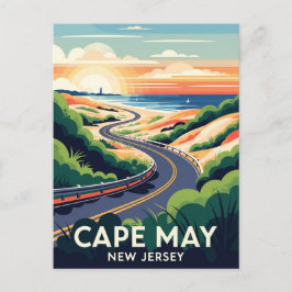 Cape May New Jersey Illustratie Reis Briefkaart
