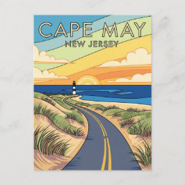 Cape May New Jersey illustratie reizen Briefkaart