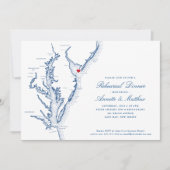 Cape May New Jersey Map Navy Rehearsal Dinner Kaart (Voorkant)