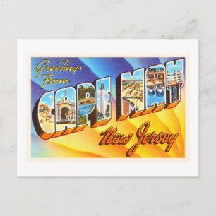 Cape May New Jersey NJ Vintage Travel Briefkaart- Briefkaart