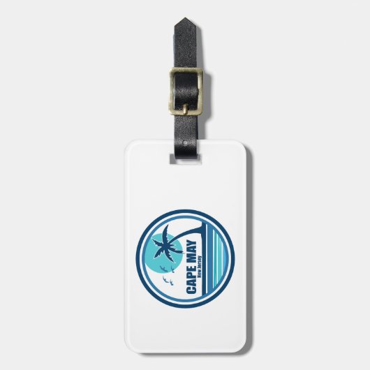 Cape May New Jersey Palmboom Vogels Bagagelabel (Voorkant verticaal)
